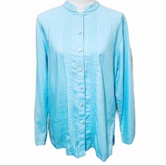 FRENCH Laundry Linen Button Down Top Size Medium - Picture 1 of 7